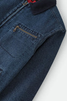 Men's Mechanic Garage Zip Lined Jkt in the color Rinse Denim - Additional Laydown image