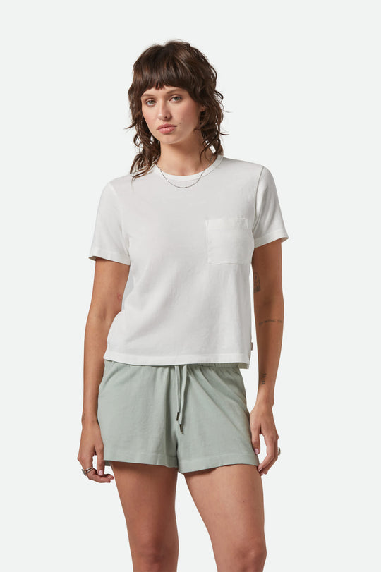 
       Women&#39;s Carefree Organic Garment Dye Perfect T-Shirt in the color Off White - Women&#39;s Front View
     