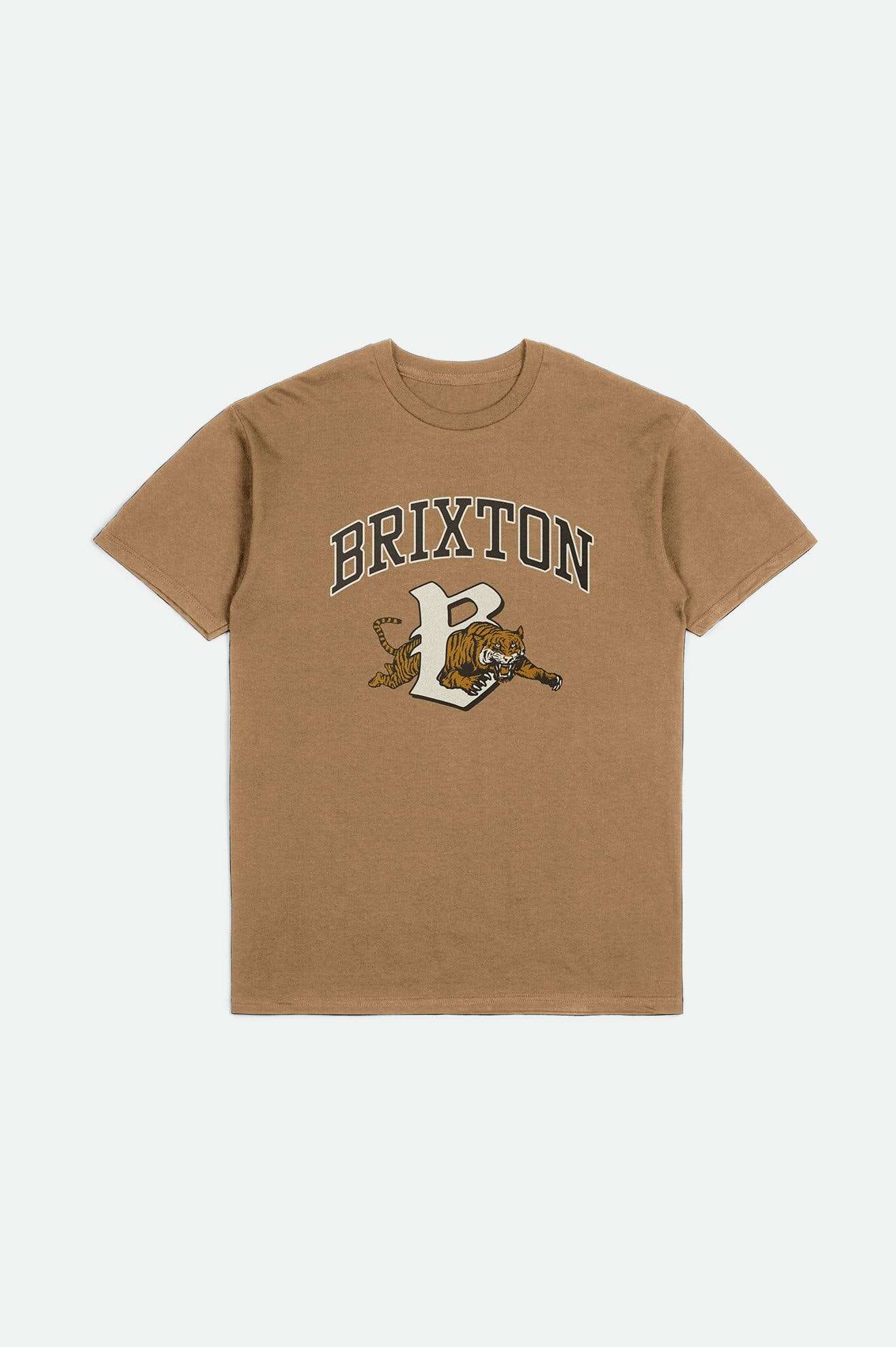 
       Brixton Men&#39;s Tiger S/S Standard T-Shirt - Tobacco Brown Worn Wash | Main
     