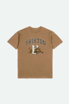 Brixton Men's Tiger S/S Standard T-Shirt - Tobacco Brown Worn Wash | Main