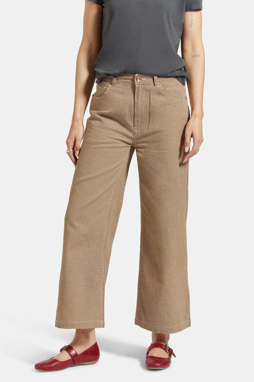 
       Women&#39;s Front Fit | Margo Cropped 5-Pocket Pant - Whitecap/Pine Houndstooth
     