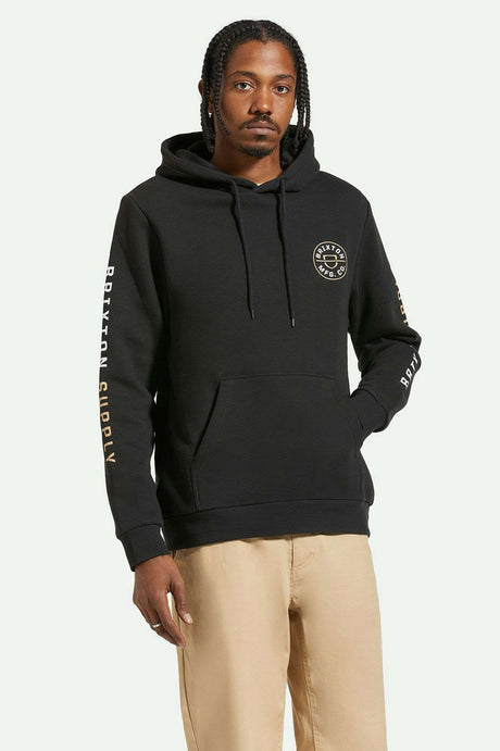 
       Men&#39;s Front Fit | Crest Hoodie - Black/Sand/White
     