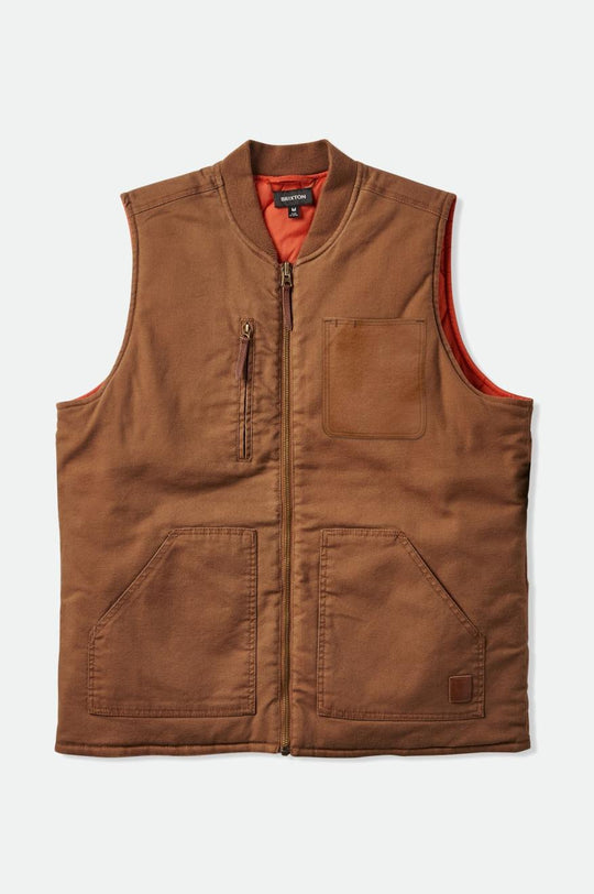 
       Brixton Abraham Builders Reversible Vest - Bison/Burnt Red
     