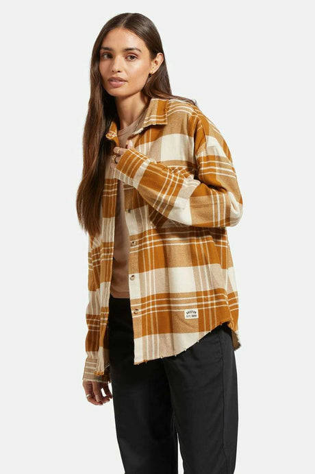 
       Women&#39;s Side Fit | Bowery Women&#39;s Classic L/S Flannel - Washed Copper/Whitecap
     