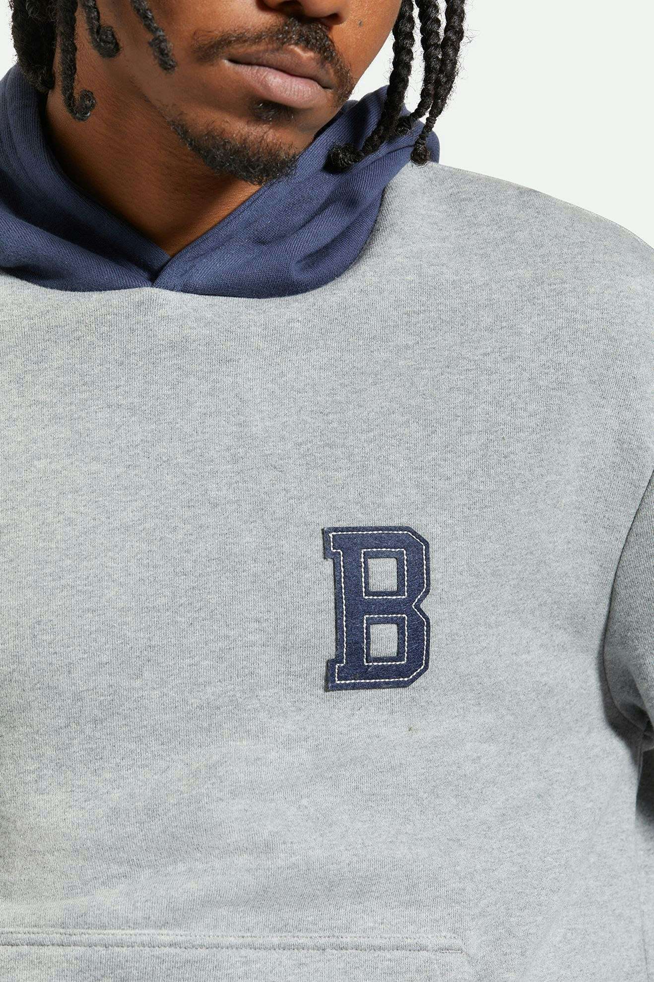 
       Men&#39;s Lifestyle 1 | Retro Heavyweight Relaxed Hoodie - Heather Grey/Washed Navy
     