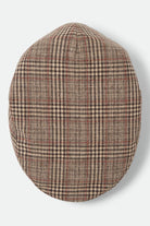 Unisex Hooligan Flat Cap in the color Brown/Tan/Red Plaid - Additional Laydown image