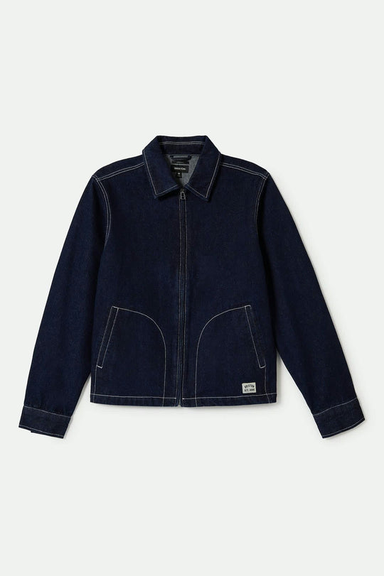 
       Men&#39;s Mechanic Garage Jacket in the color Rinse Denim - Front Product View
     