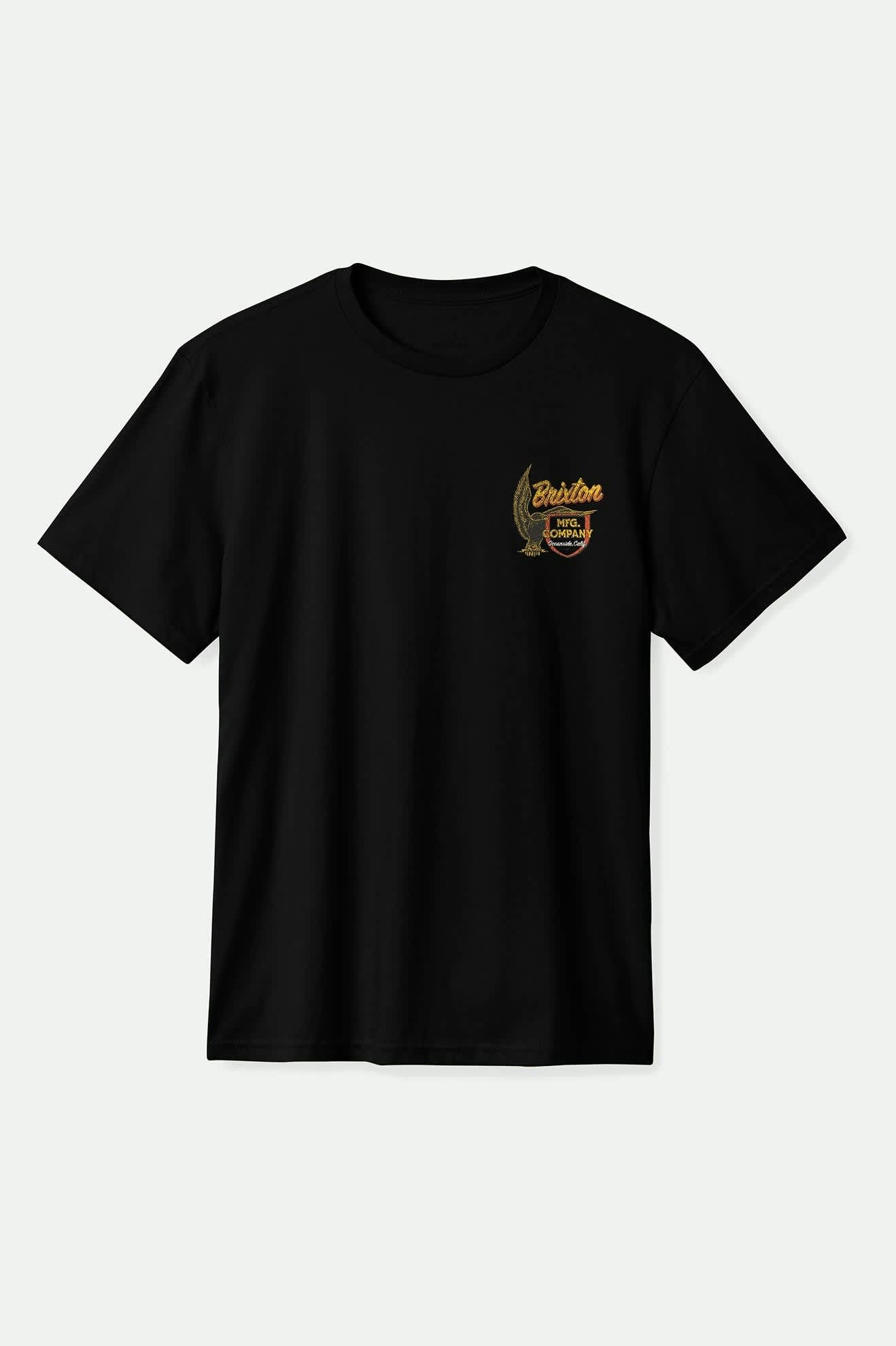 Men's Highline S/S Tailored T-Shirt in the color Black Worn Wash - Front Product View
