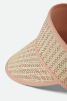 Women's Newport Straw Visor in the color Italian Clay/Natural - Additional Laydown image