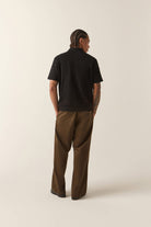 Men's Stereo Polo in the color Black - Men's Back View