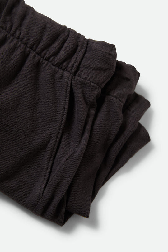 
       Women&#39;s Carefree Organic Garment Dyed Lounge Short in the color Black - Additional Laydown image
     