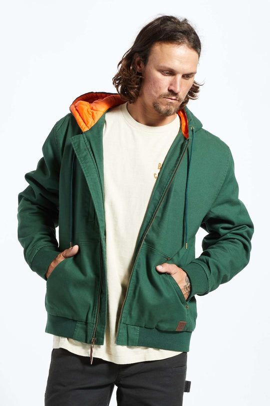 
       Men&#39;s Fit, front | Builders Zip Hood Jacket - Pine Needle
     