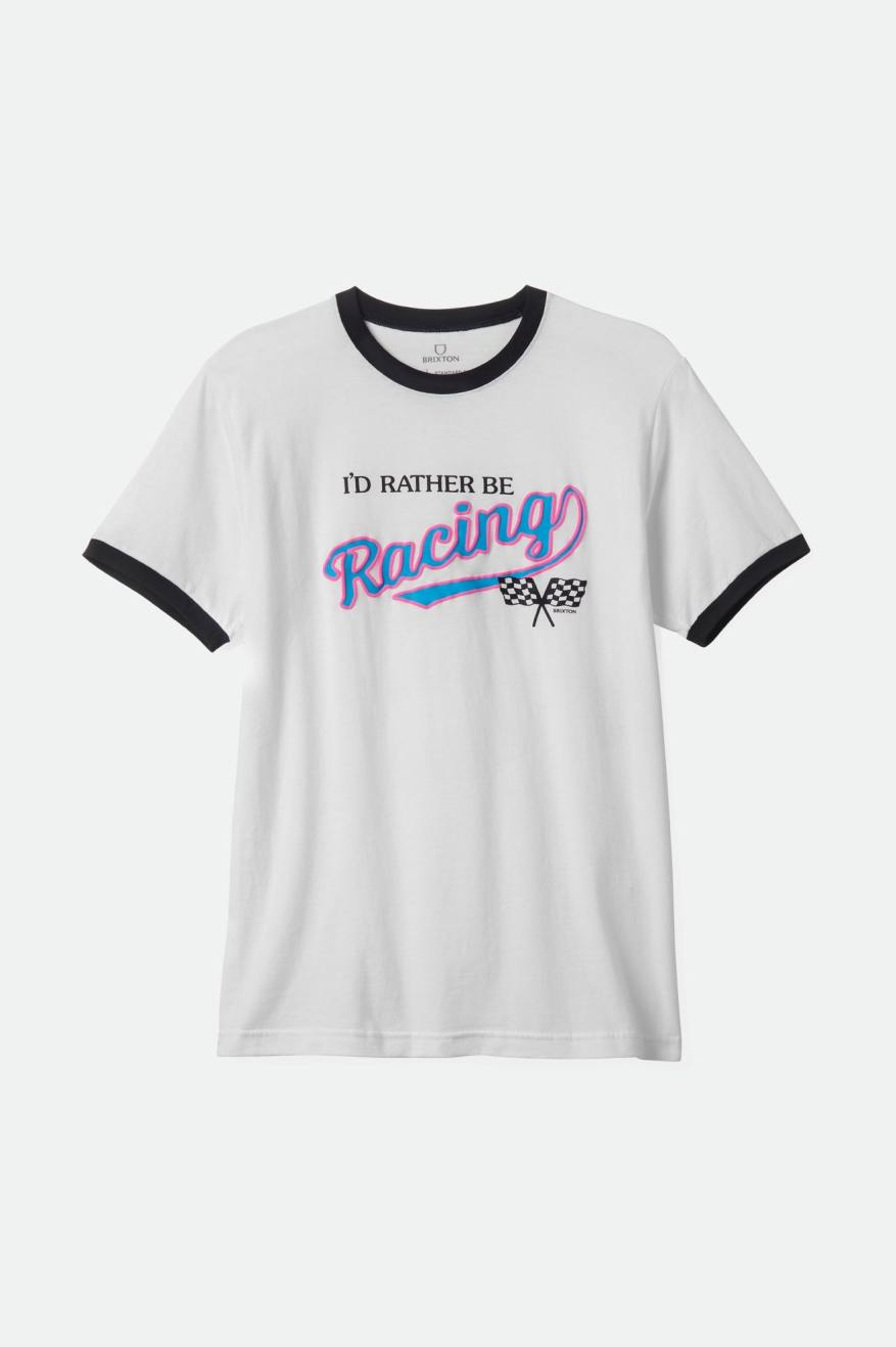 
       Brixton Rather S/S Ringer Tee - White/Black
     