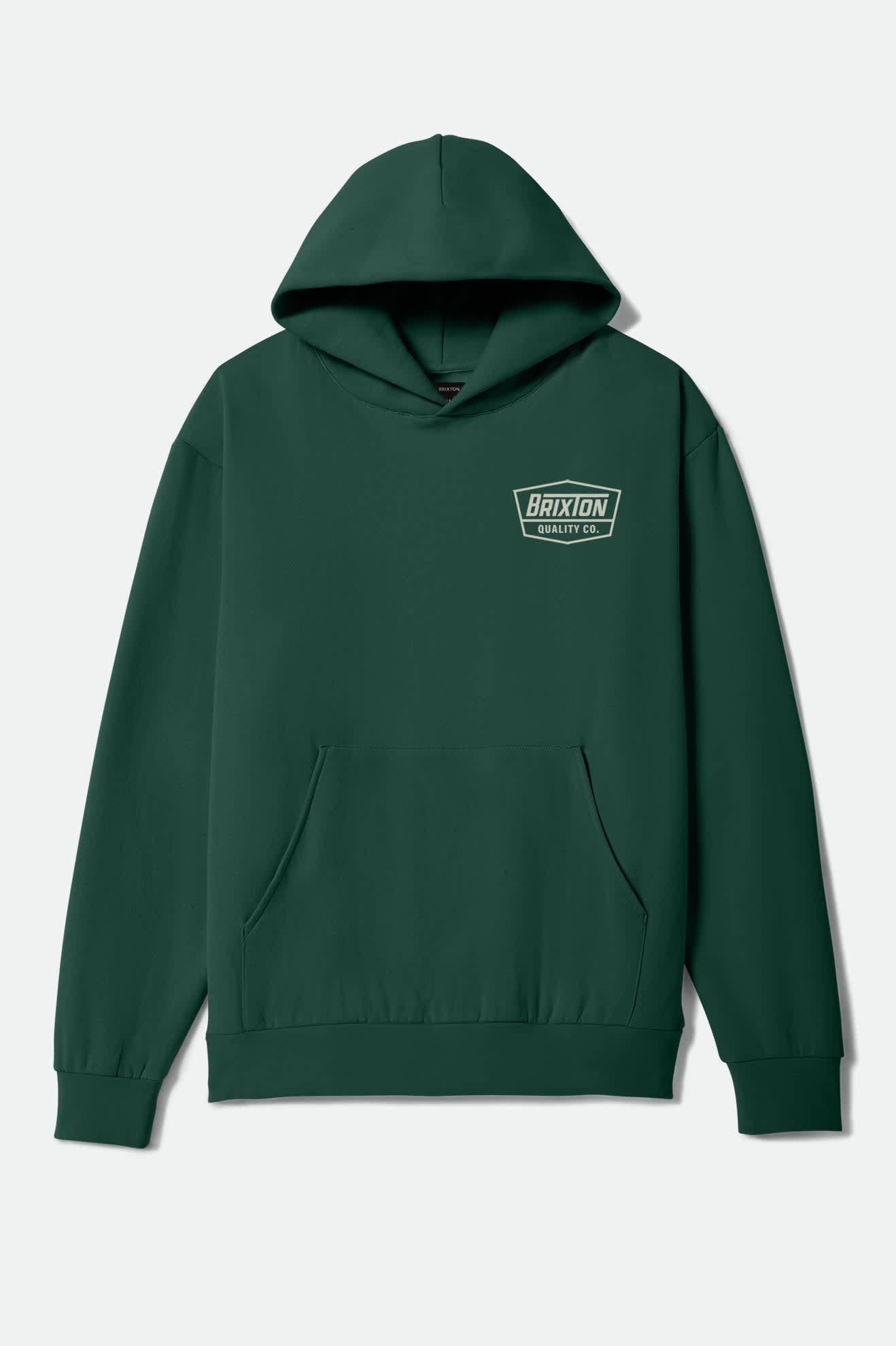 Men's Regal Hoodie in the color Forest Green/Stone - Front Product View