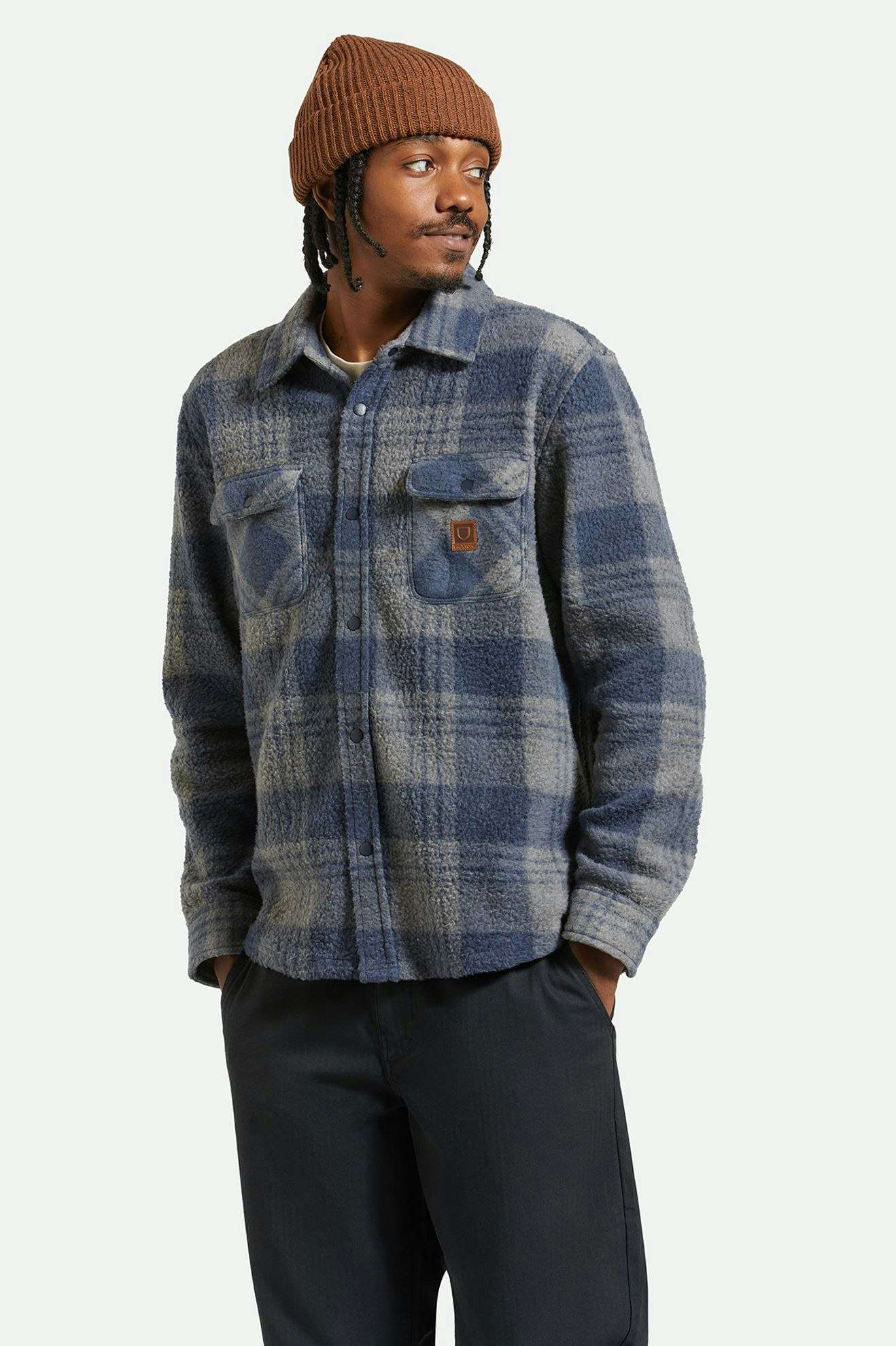 
       Men&#39;s Lifestyle 1 | Bowery Arctic Stretch L/S Fleece - Washed Navy/Beige Plaid
     