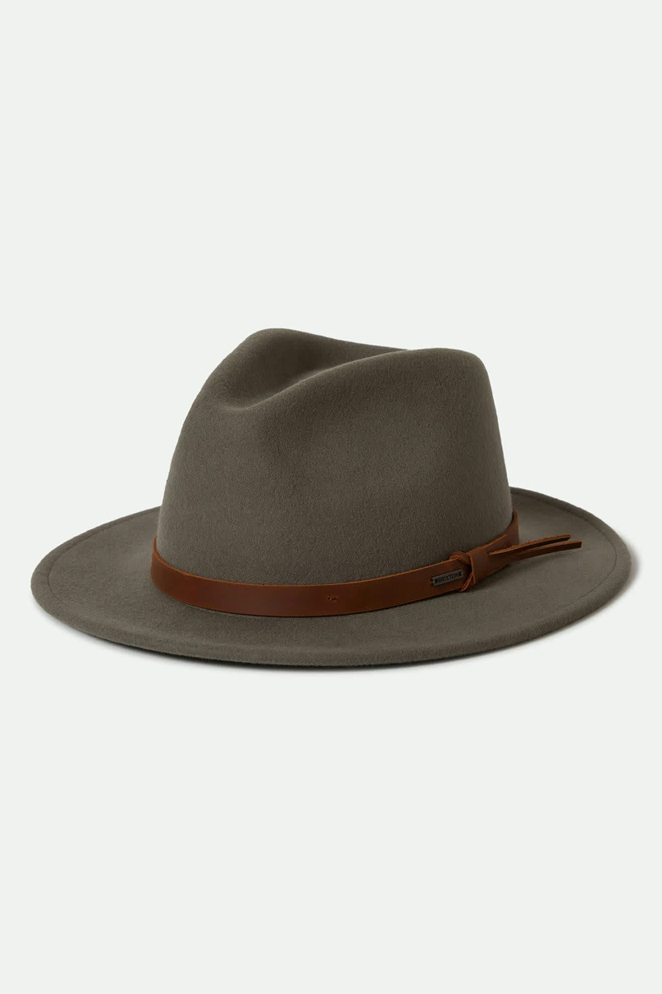 
       Unisex Messer Traditional Fedora in the color Brindle - Front Product View
     