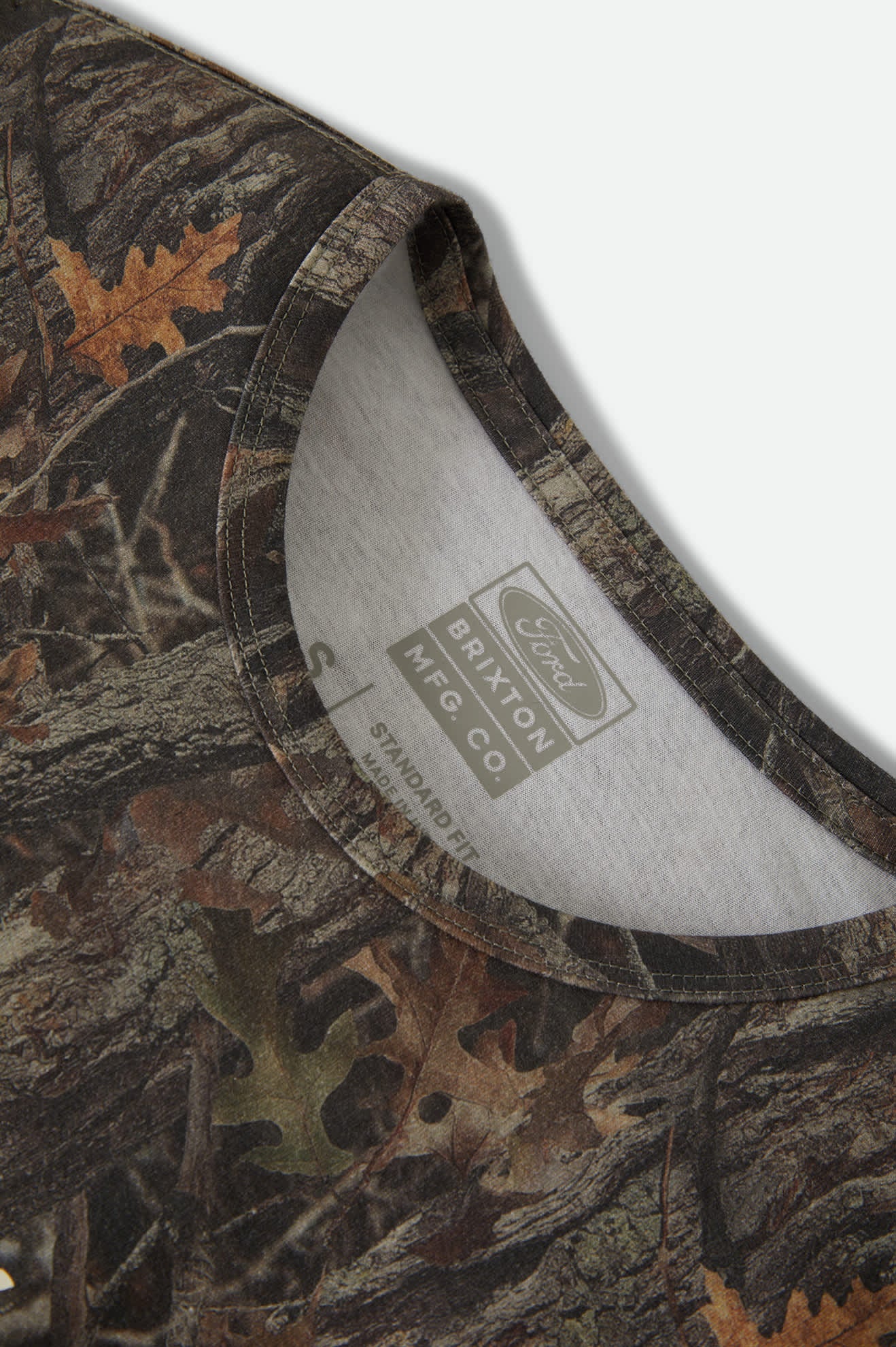 Women's Ford x Brixton T-Shirt in the color Boxwood Green - Additional Laydown image