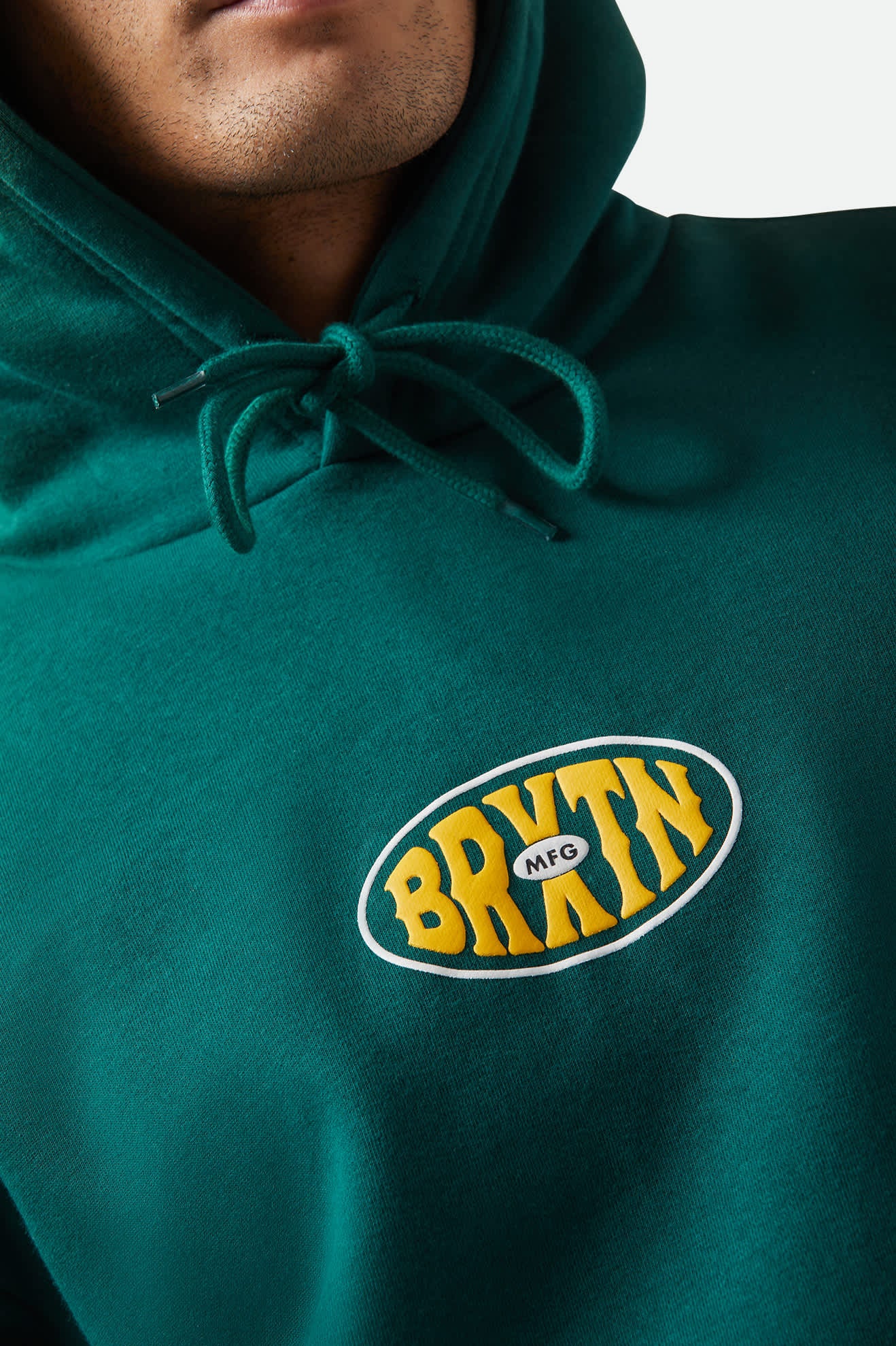 Men's Largo Hoodie in the color Deep Emerald - Additional Fit image