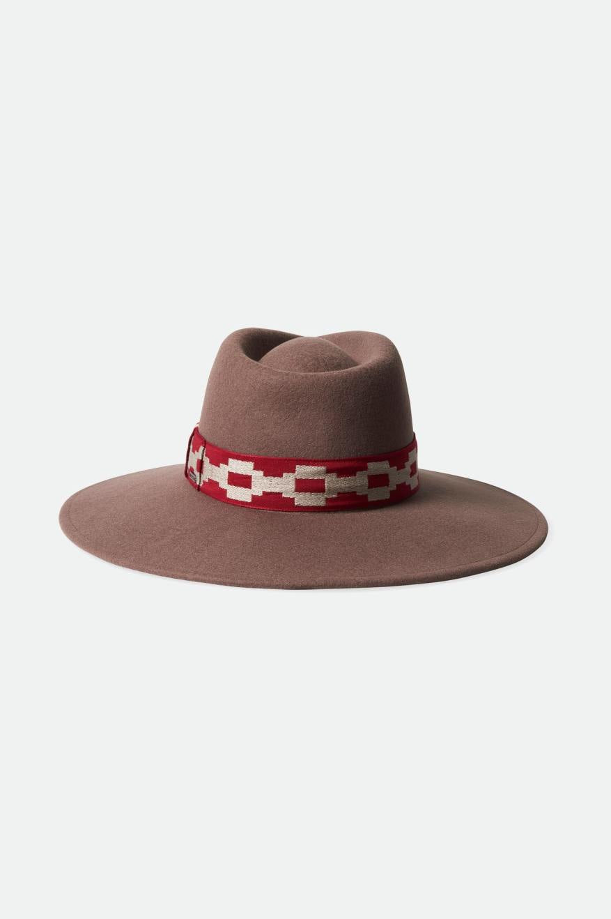 
       Brixton Joanna Felt Hat - Twig/Scarlet Red
     