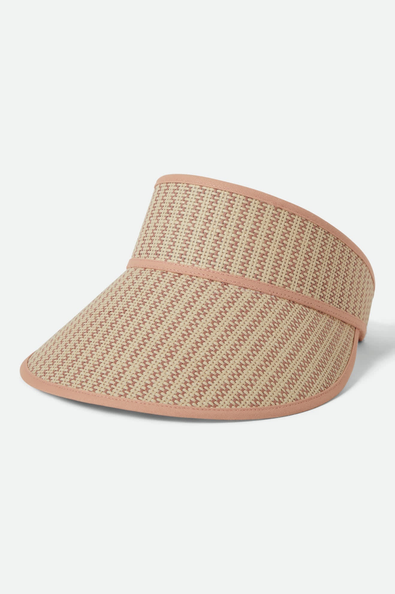 Women's Newport Straw Visor in the color Italian Clay/Natural - Front Product View