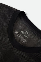 Men's Journey Short Sleeve Pocket T-Shirt in the color Black Tiger Camo - Additional Laydown image