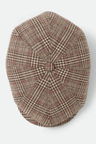 Unisex Brood Newsboy Cap in the color Brown/Tan/Red Plaid - Additional Laydown image