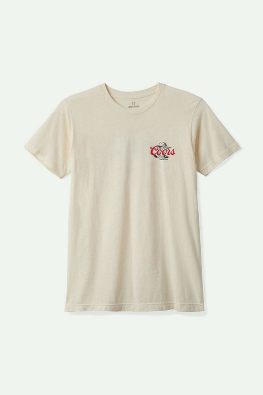 
       Brixton Men&#39;s Coors Wayne S/S Standard T-Shirt - Natural | Main
     