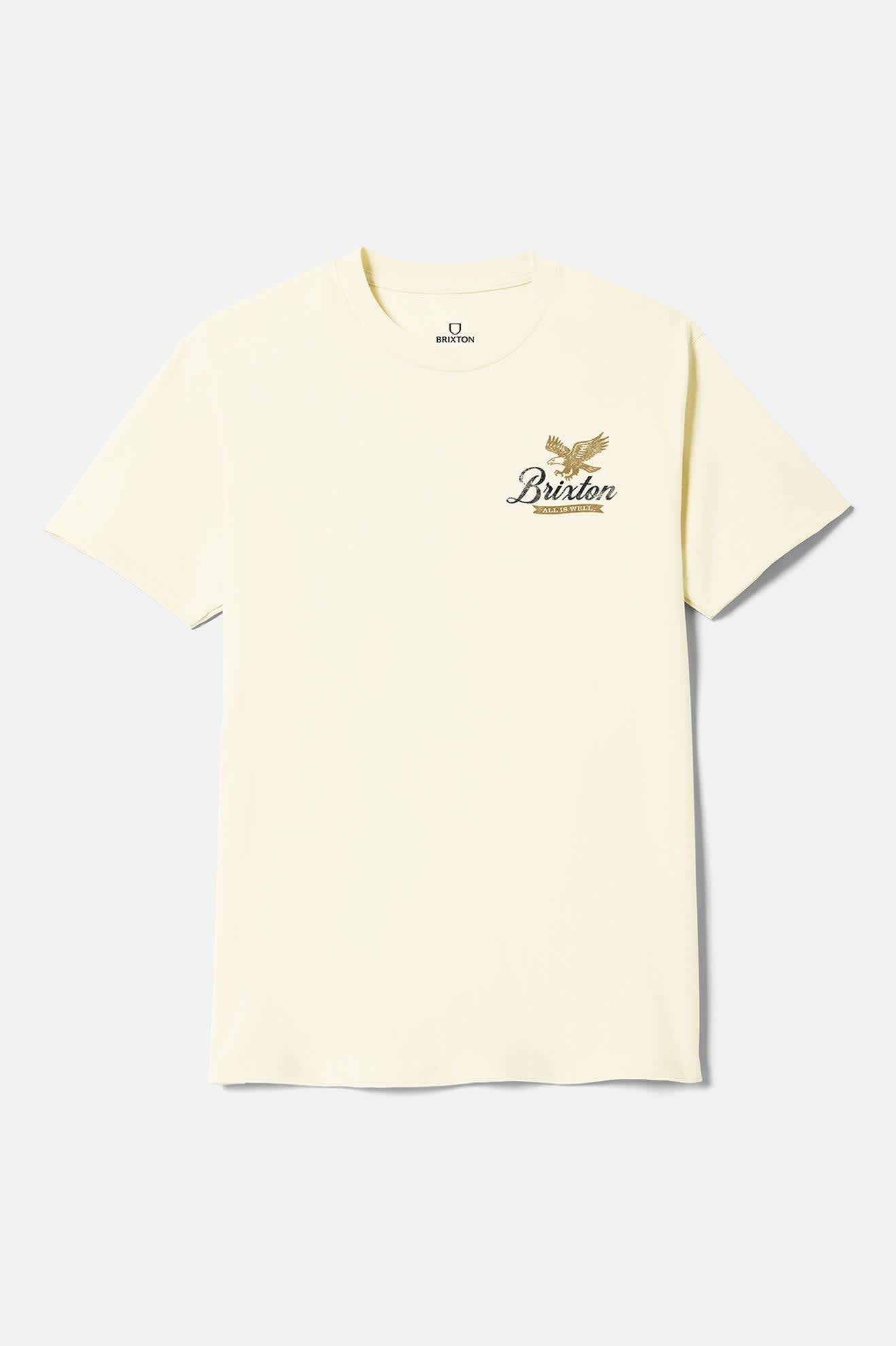 Men's Well Short Sleeve Standard T-Shirt in the color Cream - Front Product View