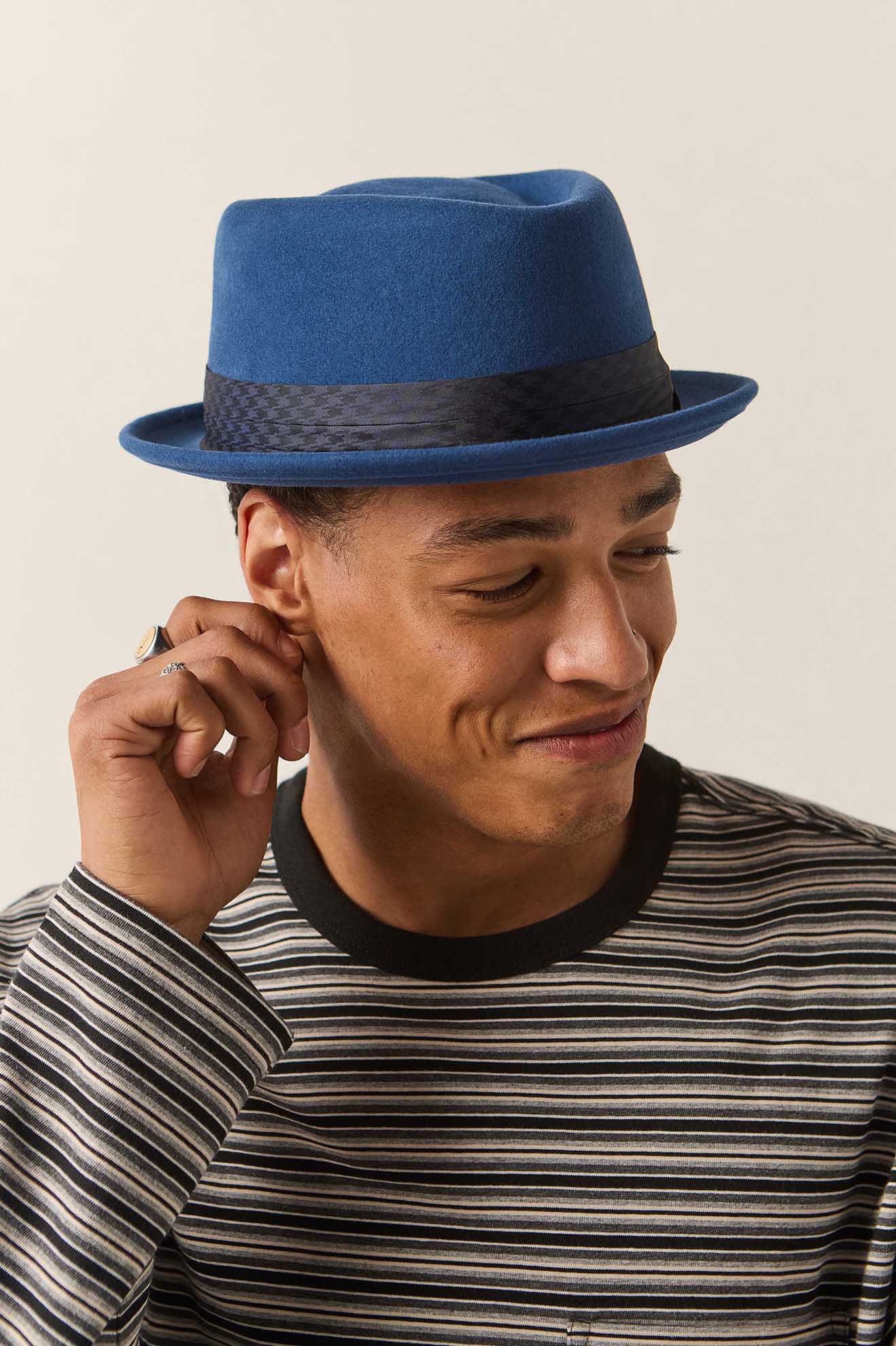 Unisex Stout Pork Pie in the color Classic Navy - Additional Fit image