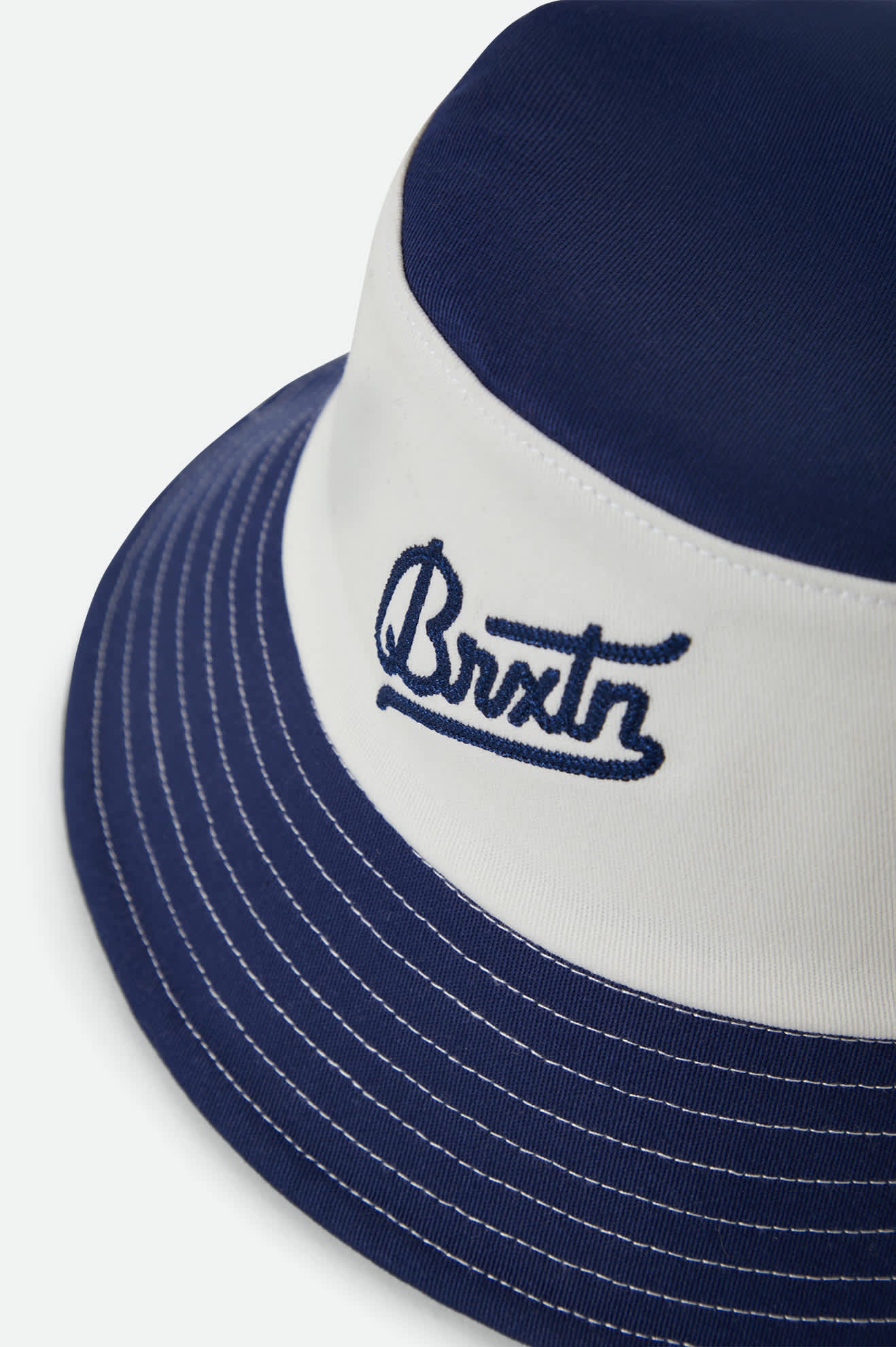 Unisex Eldon Packable Bucket Hat in the color Midnight Blue/Off White - Additional Laydown image