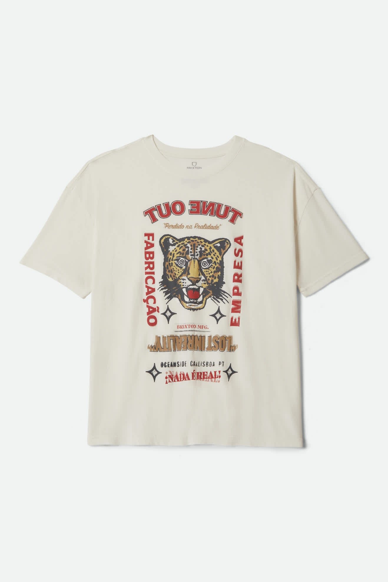 Women's The Getaway Oversized Boyfriend T-Shirt in the color Vintage White - Front Product View