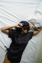 Women's Carefree Organic Garment Dye T-Shirt Dress in the color Black - Women's Lifestyle image