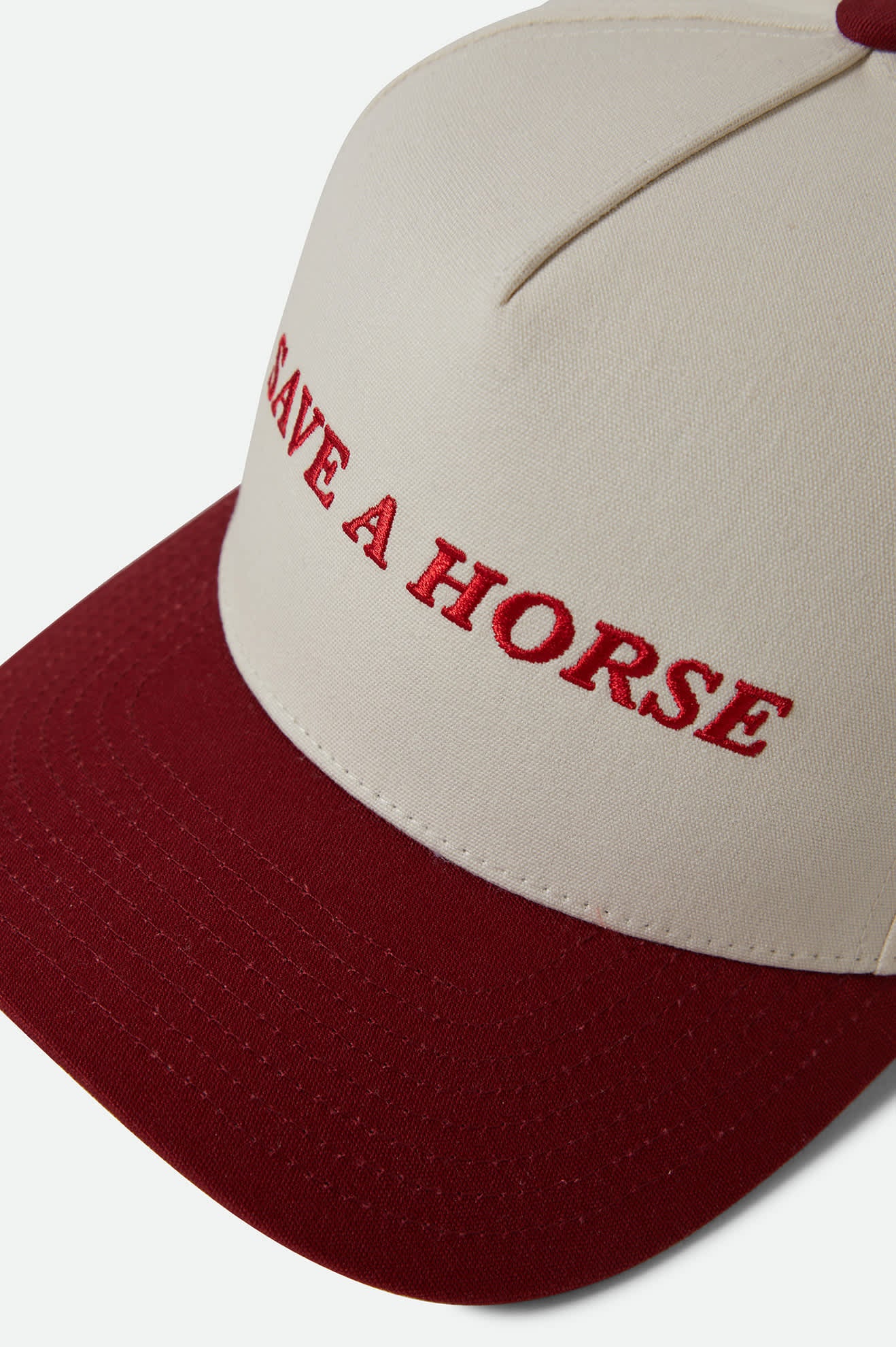 
       Women&#39;s Save A Horse Netplus Snapback in the color Crimson/Off White - Additional Style View
     