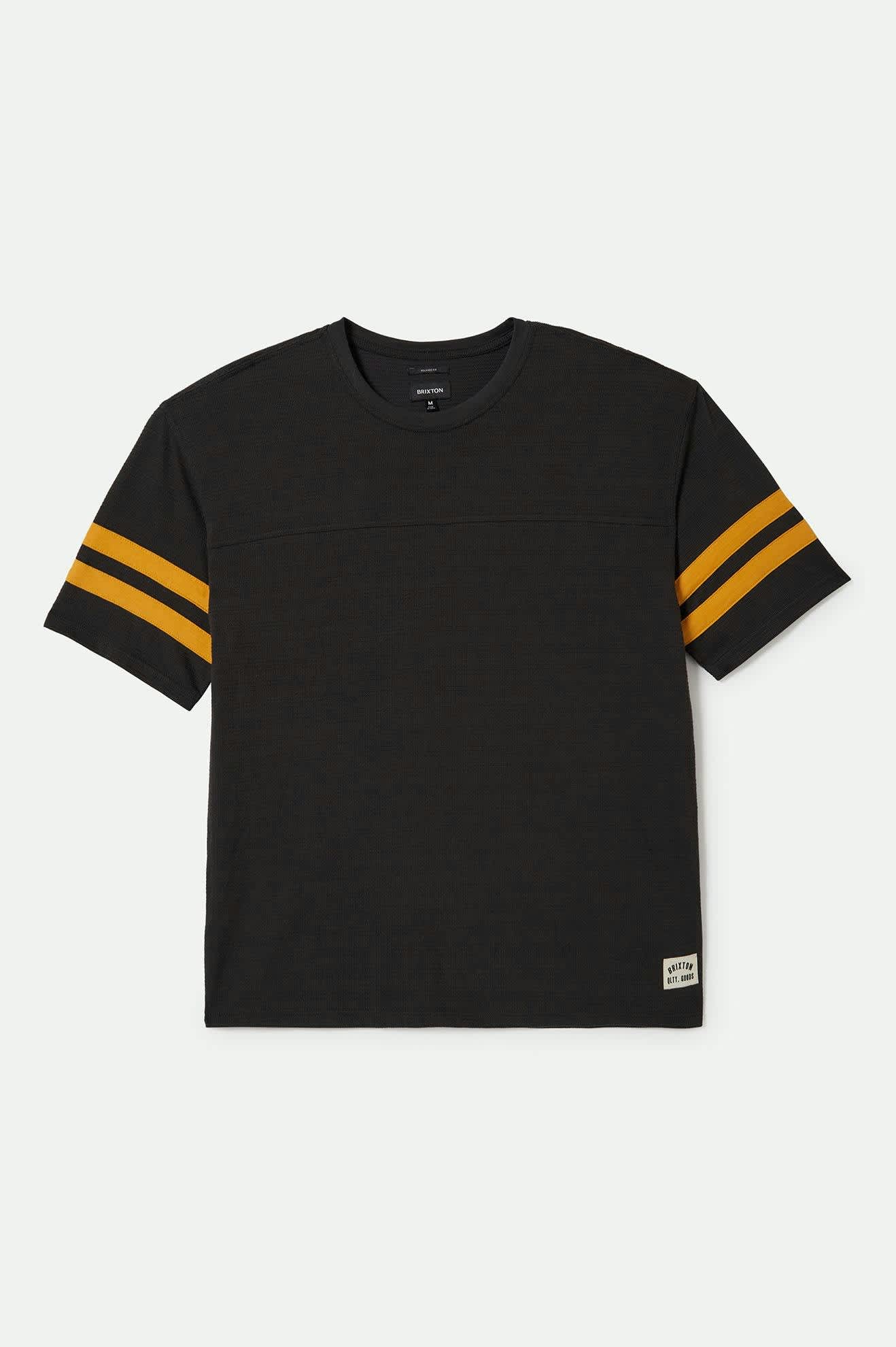 
       Men&#39;s Vintage Football Mesh Jersey T-Shirt in the color Washed Black/Ray Flower - Front Product View
     