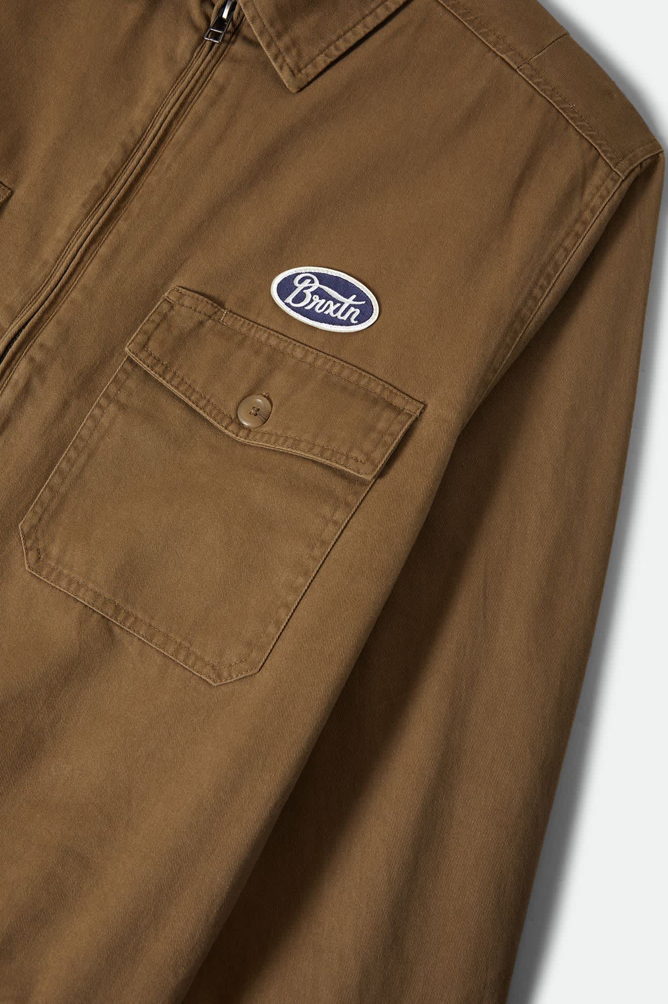 Men's Trademark Lightweight Garage Jacket in the color Washed Khaki - Additional Laydown image