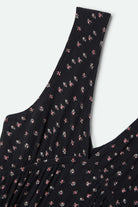 Women's The Molly Silky Dress in the color Black Ditsy Floral - Additional Laydown image