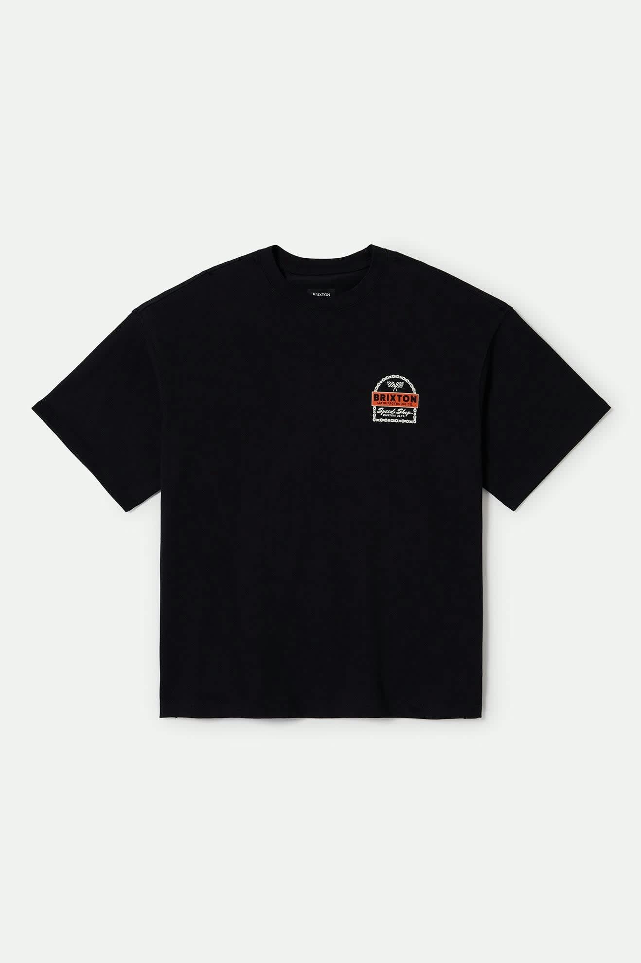 
       Men&#39;s Drayton Heavyweight Relaxed T-Shirt in the color Black Classic Wash - Front Product View
     