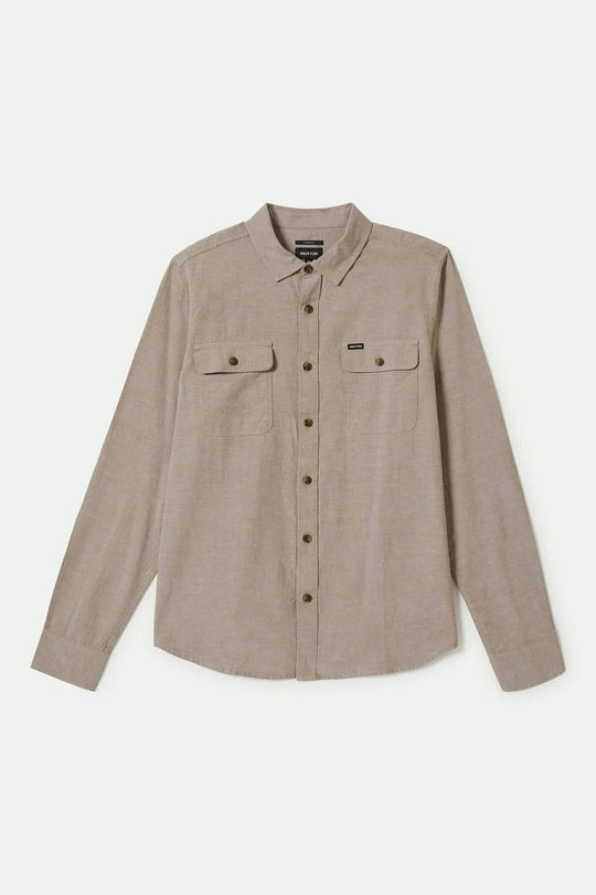 
       Men&#39;s The Daily Cotton L/S Shirt  in the color Khaki - Front Product View
     