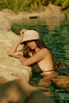 Women's Newport Straw Visor in the color Italian Clay/Natural - Women's Lifestyle image