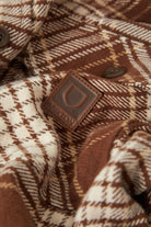Men's Bowery Heavyweight Flannel in the color Pinecone Brown/Whitecap - Additional Laydown image