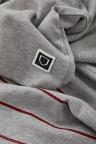 Men's Brixton Football T-Shirt in the color Heather Grey/Maroon - Additional Laydown image
