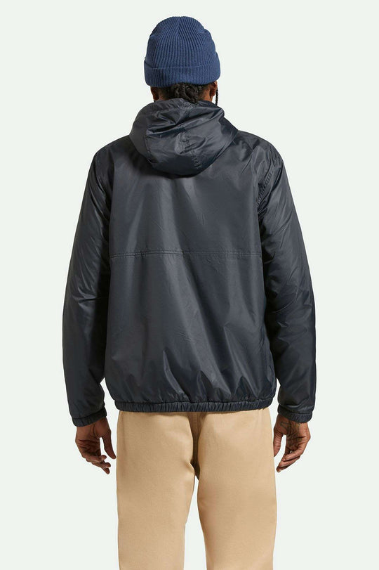 
       Men&#39;s Back Fit Image | Claxton Parsons Arctic Fleece Lined Jacket - Black
     