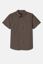 Men's Charter Print S/S Shirt in the color Washed Blue/Sunnaked  Stripe - Front Product View