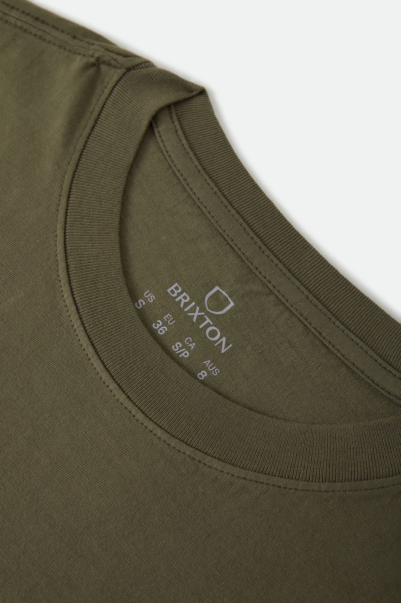 Women's Your Destination Awaits Boxy Crop Top in the color Dark Olive - Additional Laydown image