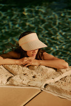 Women's Newport Straw Visor in the color Italian Clay/Natural - Women's Lifestyle image