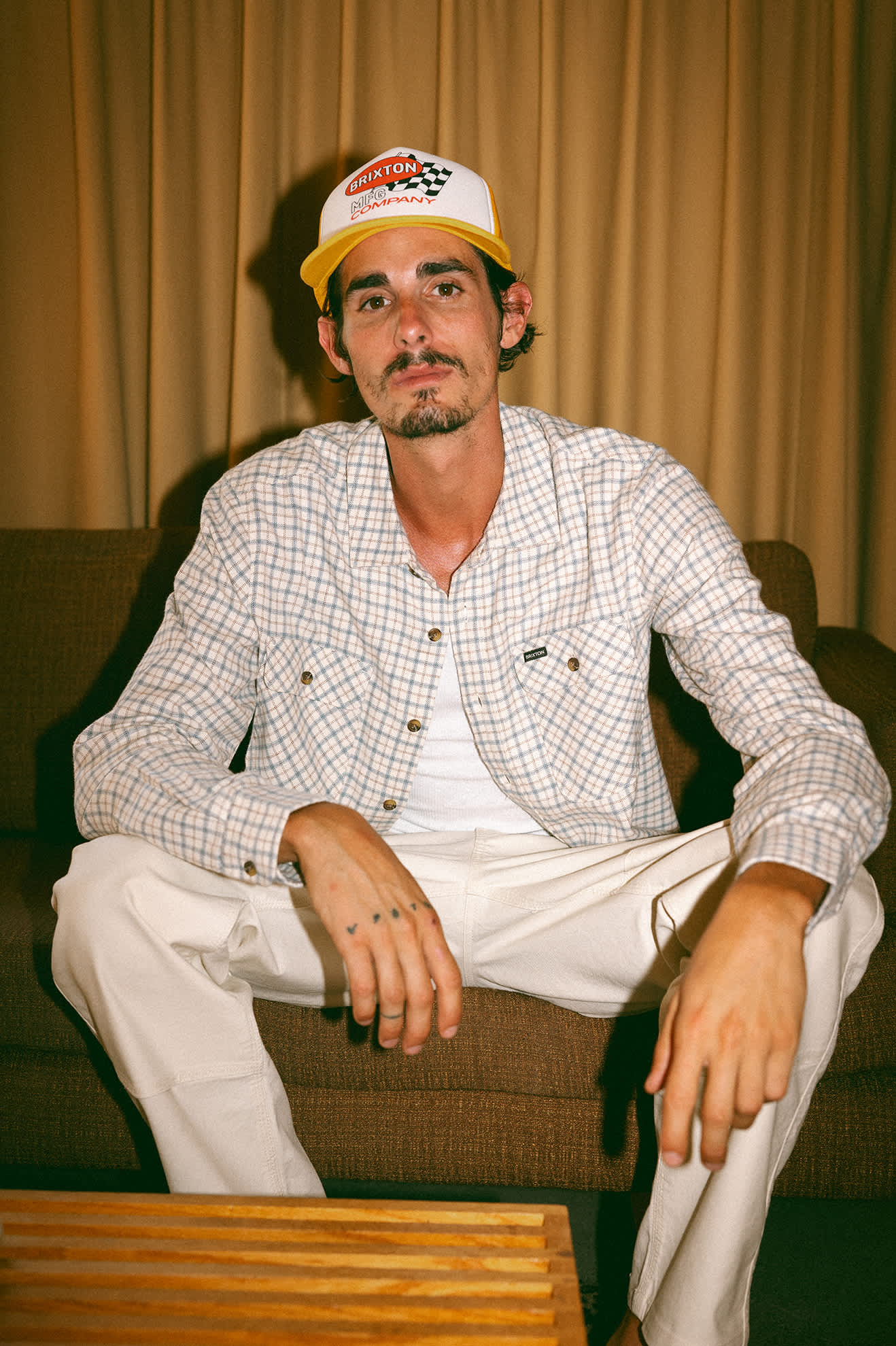 Unisex Collins Trucker Hat in the color Yellow/White/Yellow - Men's Lifestyle image
