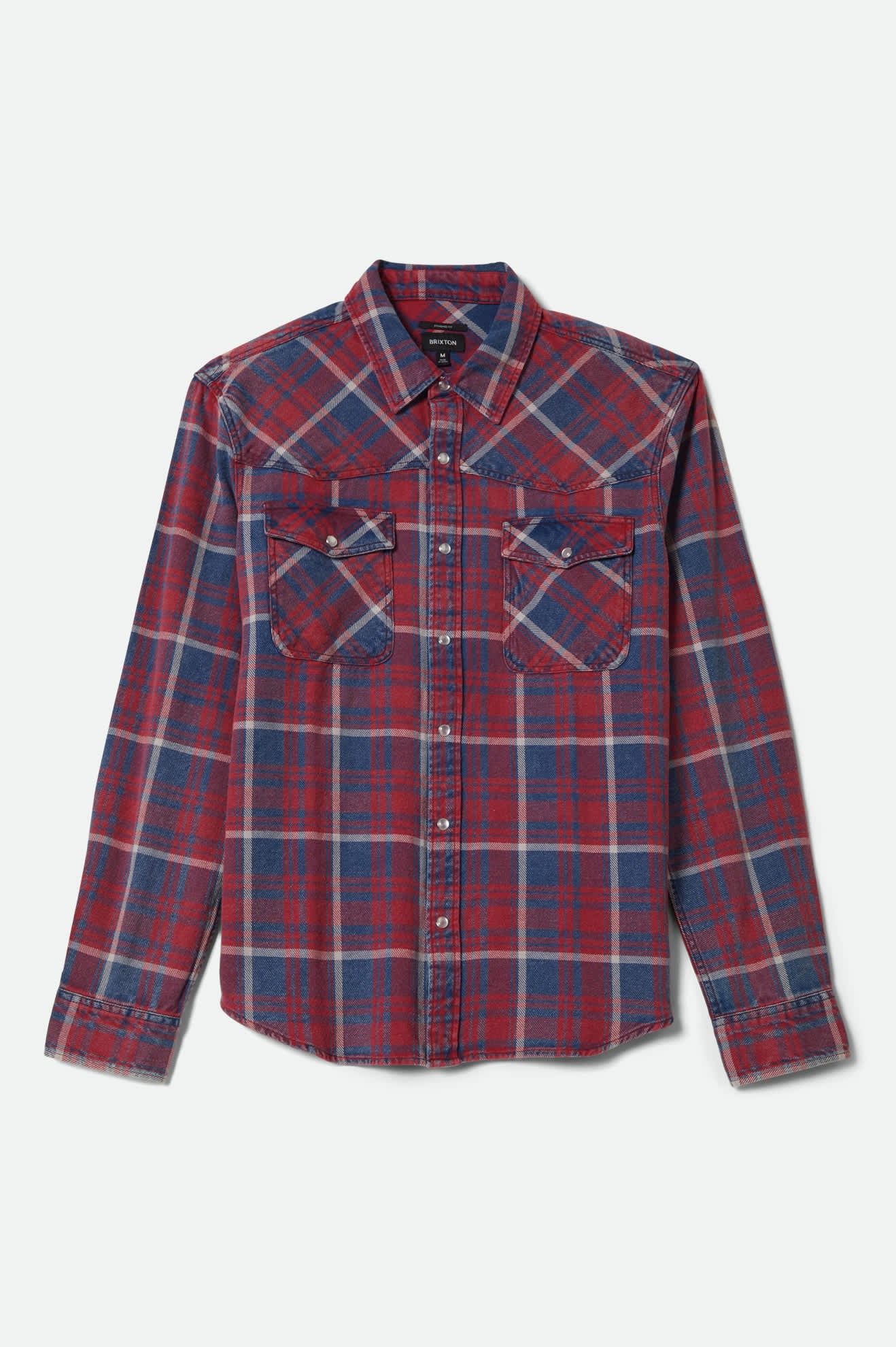 Men's Waylon Lightweight Overshirt in the color Denim Plaid - Front Product View