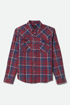 Men's Waylon Lightweight Overshirt in the color Denim Plaid - Front Product View