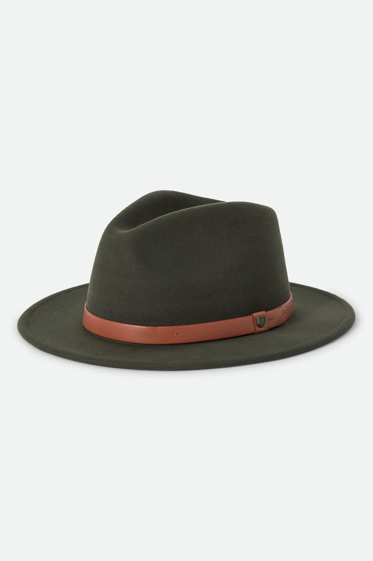 Unisex Messer Fedora in the color Ivy/Light Brown - Front Product View
