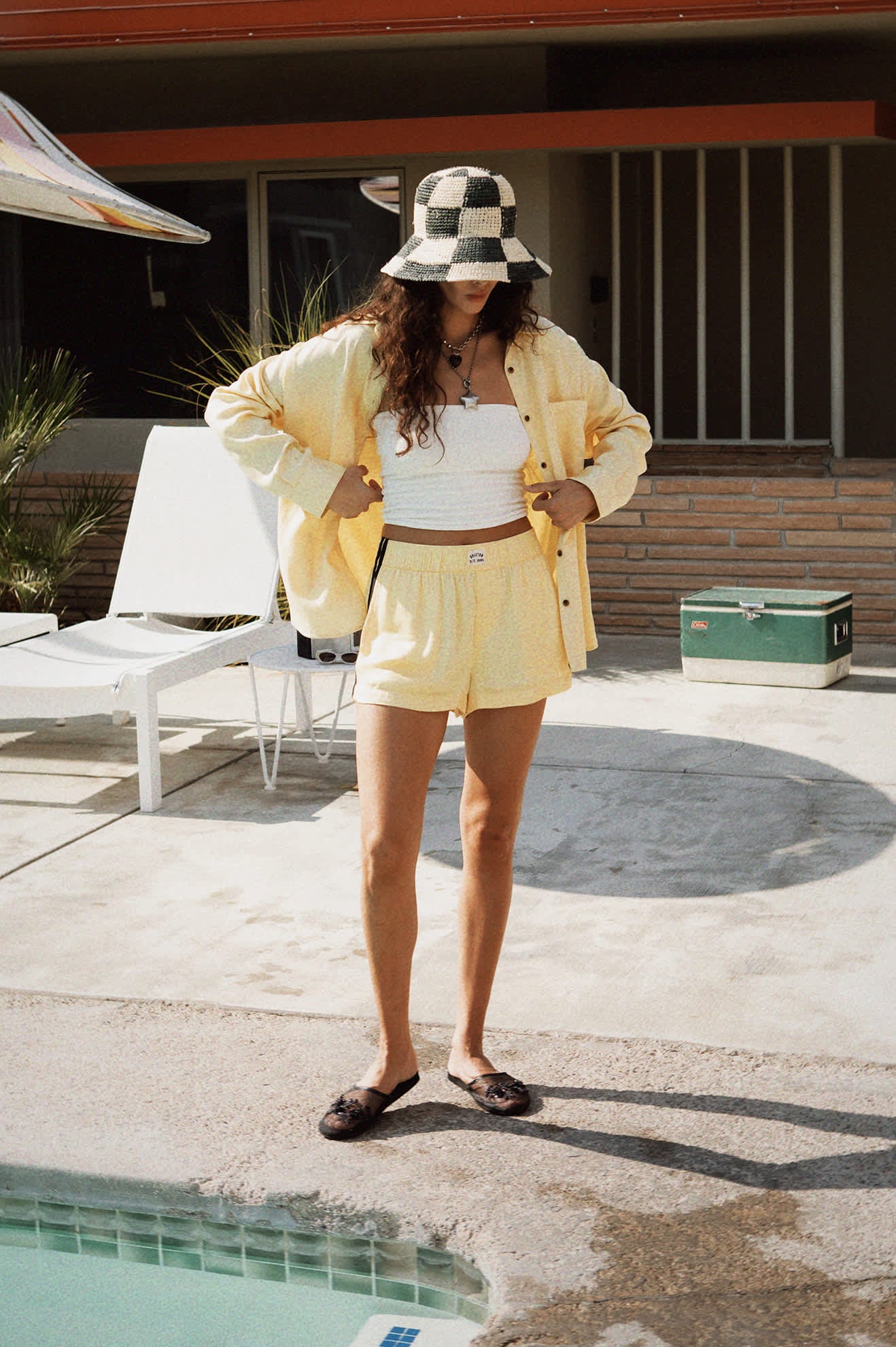 Women's East Side Boxy L/S Button Down in the color Panna Cotta - Men's Lifestyle image